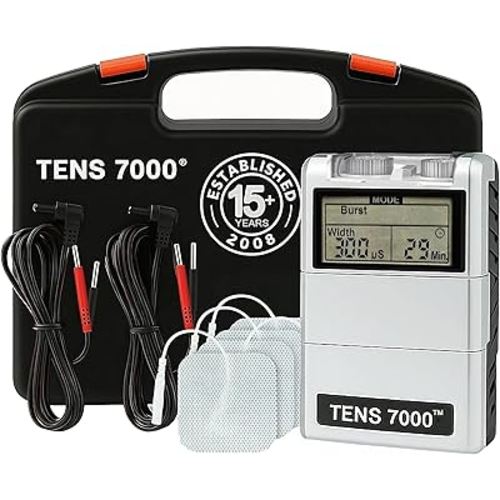 TENS 7000 Digital TENS Unit with Accessories - Muscle Stimulator Machine for Back Pain Relief, Sciatica, Neck, Nerve, Shoulder, Hip, Elbow, Muscle Pain Relief