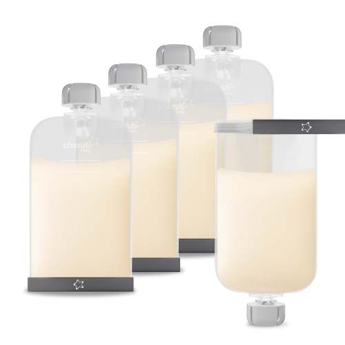 Reusable Silicone Breast Milk & Food Pouches 5pk 180ml