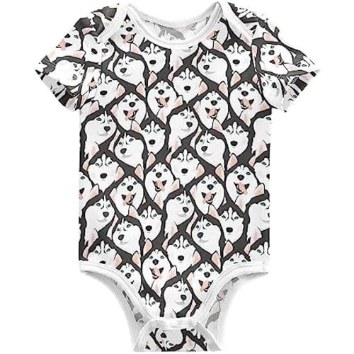 Ollabaky Unisex Baby Bodysuits Short-Sleeve Cotton Baby Clothes for Girls Boys 0-24 Months
