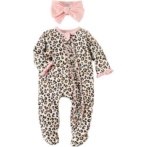 Mud Pie Baby Girls Sleeper and Headband Set