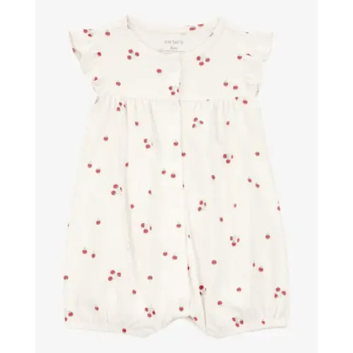 Baby Tomato Print Snap-Up Cotton Romper - Carter's | Carter's