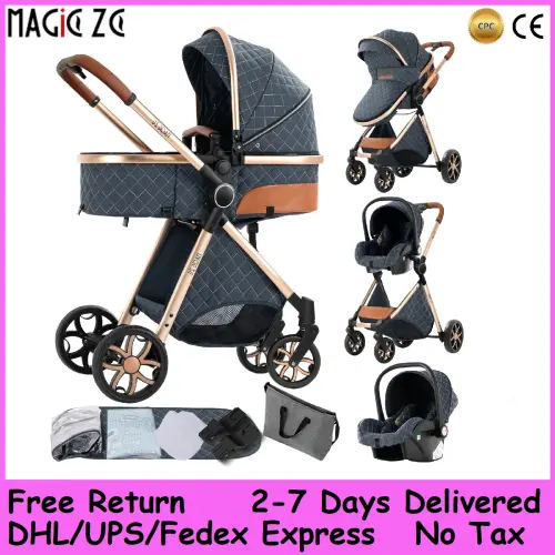 Lightweight stroller Baby Stroller 3-in-1 Travel System Multifunctional Pram with Aluminum Frame Compact Stroller for Newborn - AliExpress 1501