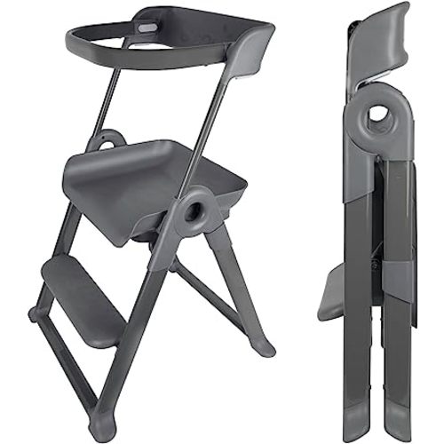 Boon Pivot Toddler Tower - Folding Toddler Step Stool - Montessori Kitchen Stool for Learning and Cooking - 21.75 L x 22.75 W x 34.75 H - Ages 18 Months to 4 Years
