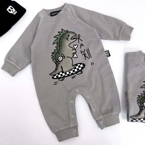 RAWR! DINOSAUR FOOTLESS ROMPER