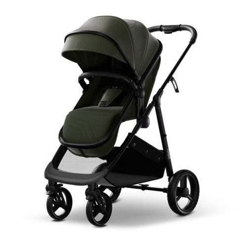 Mompush Wiz 2-in-1 Full Size Stroller - Forest: Foot Operated Brake, Storage Area, Aluminum Frame, EVA Tires