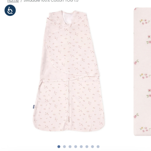 Pink Floral Cotton Swaddle Newborn | HALO