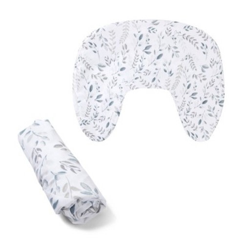 Boppy Nursing Pillow Cover - Gray Beige Leaves