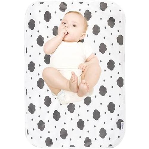 Baby Diaper Changing Pad, 21 5/8" x 31.5" Waterproof Changing Pad Liners - Reusable Soft and Absorbent Portable Changing Mat(Cloud1PCS)