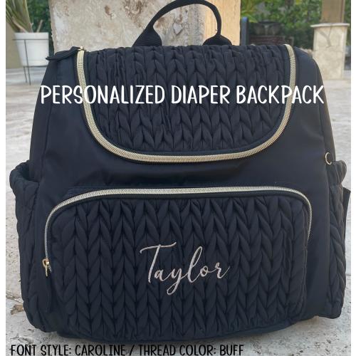 Personalized Diaper Bag - Custom Name Baby Bag - Personalized Baby Travel Bag