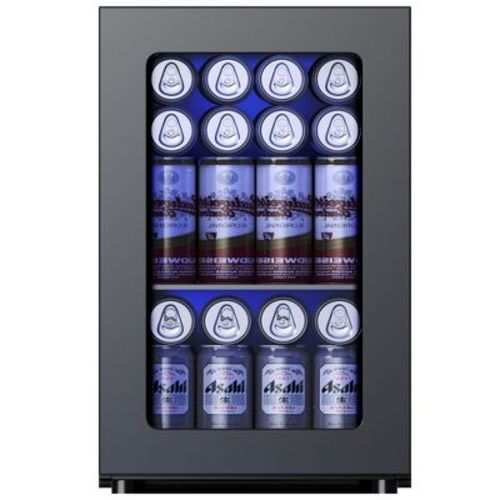 Simzlife 1.6cu.ft Mini Fridge Cooler - Mini Beverage Cooler, Black