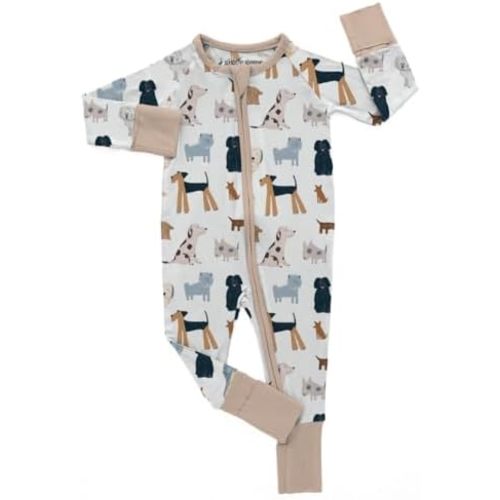 Giggle Goose 2-Way Zipper Baby Pajamas - Viscose from Bamboo Infant Footless Pajamas w/Mitten Cuffs Sleepers for Boys & Girls