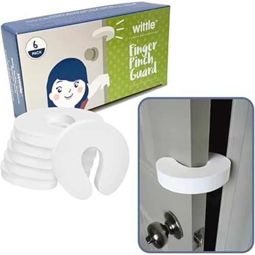 Wittle Door Pinch Guard - 6pk. Baby Proof Door Stopper with Soft & Durable Foam - Keeps Doors from Slamming, Prevents Finger Pinch Injuries, and Child or Pet from Getting Locked in Room
