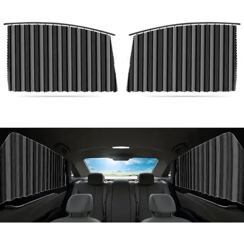 Car Window Shade for Baby,Sun Shade for Car Window,Back Seat Car Window Shades with Magnetic,Blocks UV Rays-2Pcs Back Black