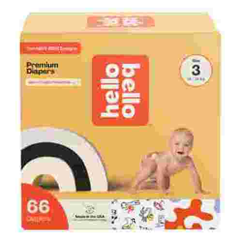 Hello Bello Premium Baby Diapers, Infant Size 3, 66 Count (Select for More Options)