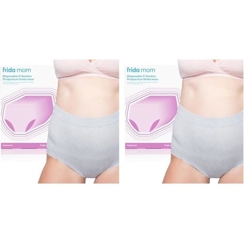 Frida Mom Women's High, Grey, Regular (Waist 28" to 42" Stretched) (Pack of 2)