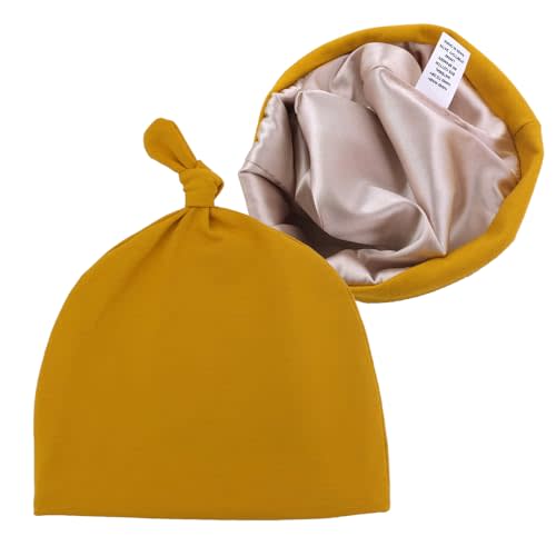 Silky Satin Lined Newborn Hat Hair Care Knot Beanie Hats for Infant Baby Boys Girls Caps 0-6 Months