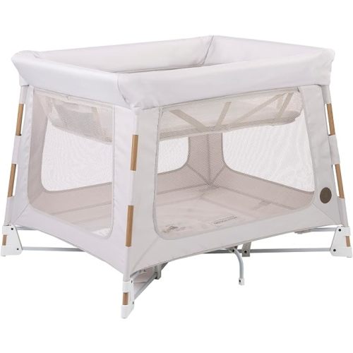 Maxi-Cosi Swift Playard, Playpen with 3-in-1 (Newborn bassinet, toddler, play), Portable, ultra comfort, 1 step fold, travel bag included, Horizon Sand