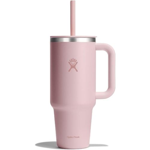 Hydro Flask 40 Oz Travel Tumbler with Handle, Lid and Straw - Insulated Stainless Steel in Tonal Trillium