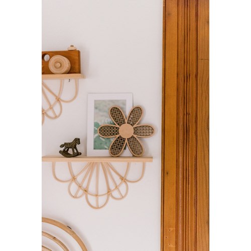Rattan Wooden Daisies, Daisy Wall Decor, Daisy Nursery Decor, Nursery Shelf Decor, Boho Baby Girl Nursery Decor, Girls Bedroom Decor - Etsy