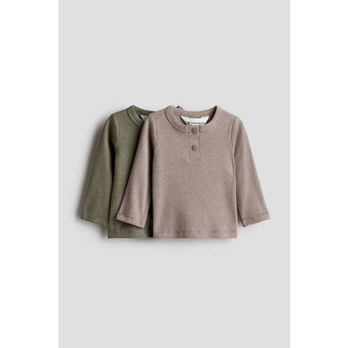 2-PACK COTTON HENLEY SHIRTS
