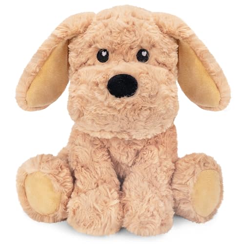 Golden Retriever Dog Microwavable & Weighted Puppy Stuffed Animals- 1.5 Lbs Unscented Doodle Heating Pad for Warmth, Period Cramps & Anxiety, Cute Dog Plushie Toy Gifts for Women Girls & Kids
