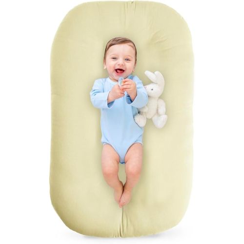 Baby Lounger - Baby Lounger for Newborn, Breathable & Soft Baby Nest Cover Co Sleeping for Baby 0-12 Months, Baby Essentials Gifts, Portable Infant Lounger, Baby Snuggle Lounger Me(Honey)
