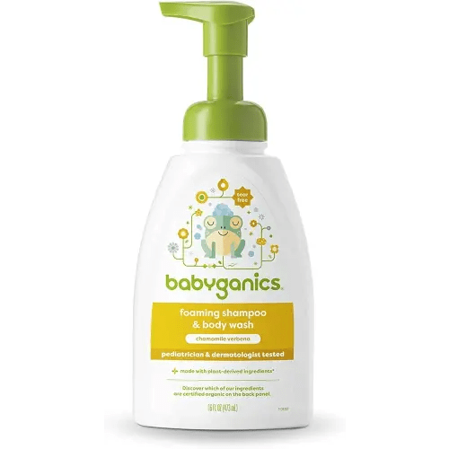 Babyganics Baby Shampoo + Body Wash Pump Bottle, Chamomile Verbena, 16oz