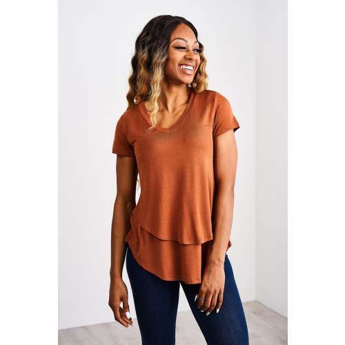 V-Neck Boyfriend Nursing Tee