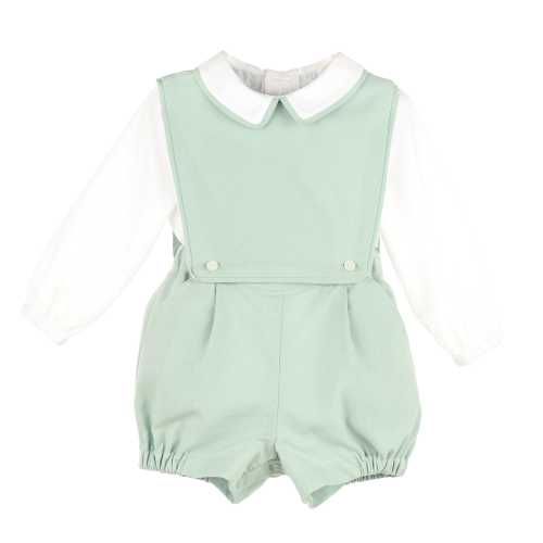 Casero & Associates Poplin Classics OG Overall Set, Green | Little Miss Muffin Children & Home