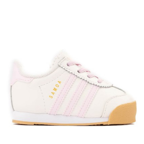 adidas Samoa Athletic Shoe - Baby / Toddler - Cloud White / Clear Pink / Gold Metallic | Journeys