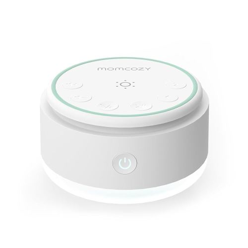 Momcozy Machine à son pour bébé | Machine à bruit blanc portable pour dormir rechargeable | Machine à bruit blanc à 20 sons de sommeil avec veilleuse pour chambre d'enfant | Machine à son de sommeil
