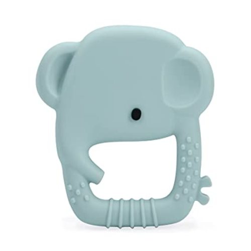Loulou Lollipop Wild Silicone Baby Teether - Elephant - Blue