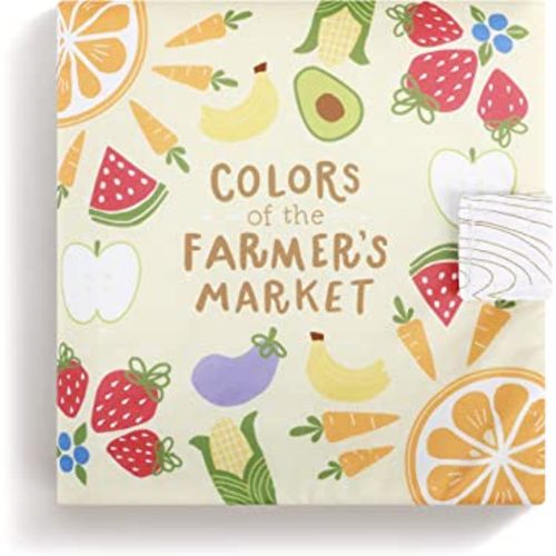 Farmer's Market Bright Colors 7 x 7 Polyester Fabric Baby Soft Touch Feel Book