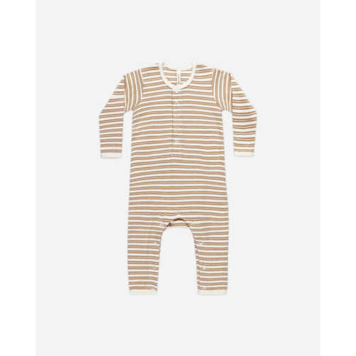 Ribbed Baby Jumpsuit || Golden Stripe