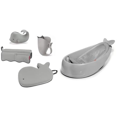 Skip Hop Moby Baby Bath Gift Set with 3-Stage Bath Tub and Bathtime Essentials