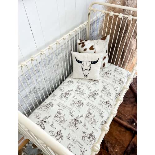 Rodeo Cowboys Fitted Crib Sheet