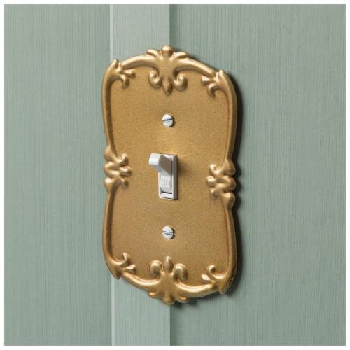 Ornate Gold Single Switch Plate