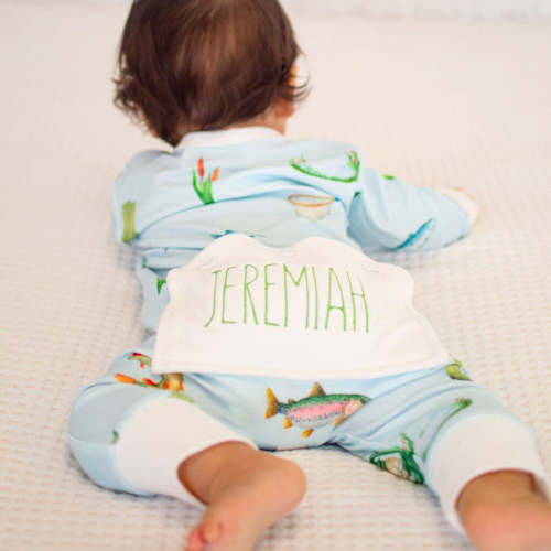 One-Piece Buttflap Pajamas - Boys Fishing