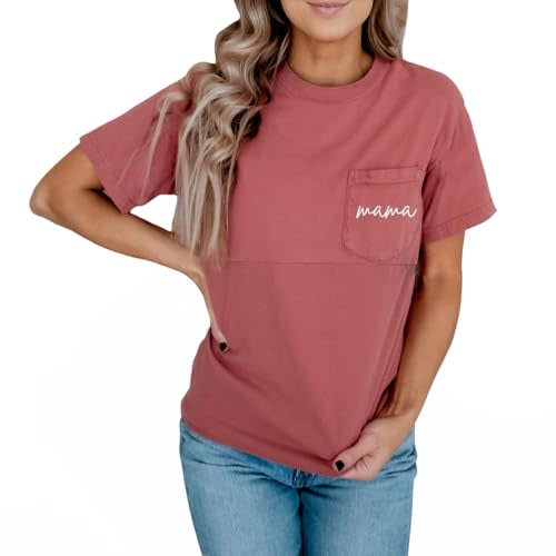 Comfort Breastfeeding Shirts for Women Mama Zipper Nursing Tops Distressed Pregnancy Clothes with Pocket
