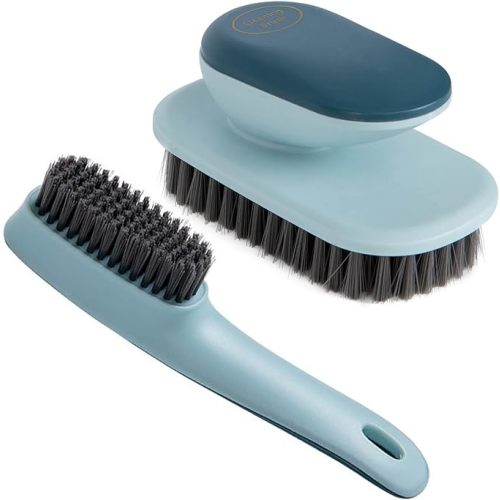 Selaurel Laundry Scrub Brush 2 Pack Soft Bristle Brush Shoe Cleaning Brush for Stains Clothes Scrubbing Brush Household Cleaning Tool for Bathroom Countertops Bathtubs (Blue)