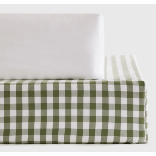 Organic Percale Gingham Crib Sheet 2-Pack