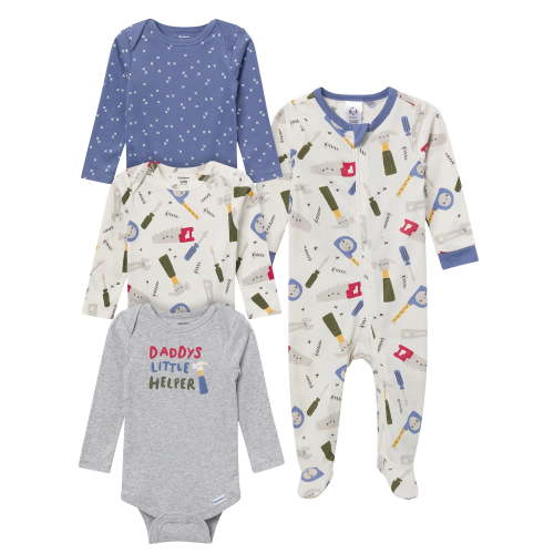 Gerber Gender Neutral 4-Piece Gift Set, Sizes Newborn - 6/9 Months