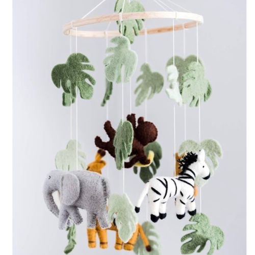 Jungle Animals Baby Mobile, Room Decor, Safari Theme Nursery, Wild Animals Decoration