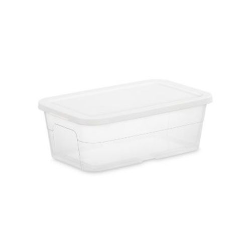 6qt Clear Storage Box White - Brightroom™