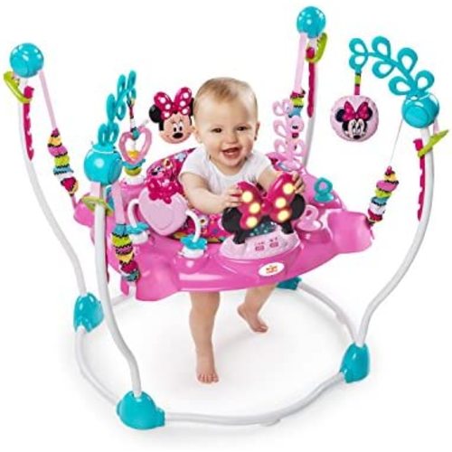 Bright Starts Disney Baby MINNIE MOUSE PeekABoo Activity Jumper with Lights and Melodies, Ages 6 months +