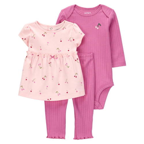 Carter's Child of Mine Baby and Toddler Girl Outfit Set, 3-Piece, Sizes 0/3-24 Months