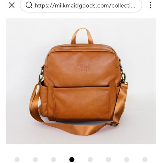Brooklyn Backpack in Cognac with Hattie Interior