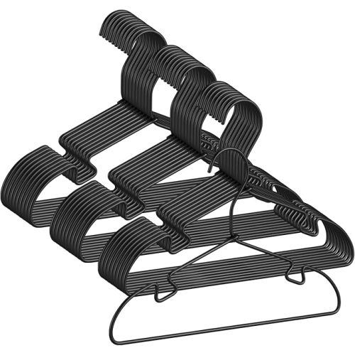Black Aluminum Hanger, 12.6 Inch Kids Baby Hanger, Sturdy Metal Kids Hanger for Wardrobe, Space Saving Toddler Hangers (30 pcs)