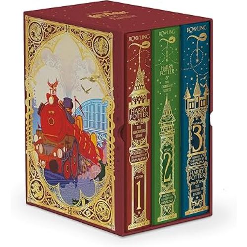 Harry Potter Books 1-3 Boxed Set (MinaLima Edition) (Interactive Illustrated Edition)