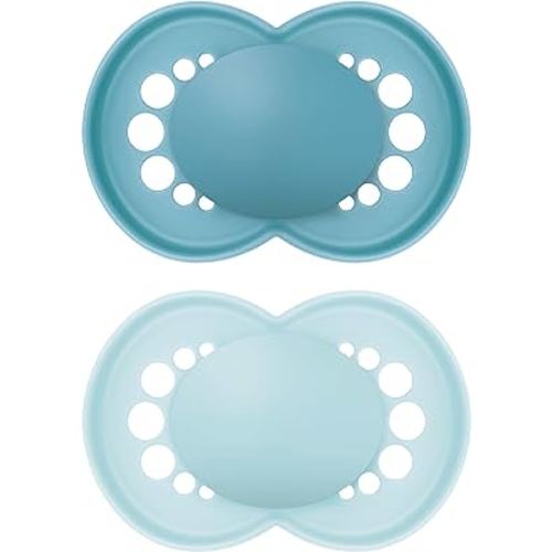 MAM Original Matte Baby Pacifier, Nipple Shape Helps Promote Healthy Oral Development, Sterilizer Case, 2 Pack, 6-16 Months, Boy,2 Count (Pack of 1)